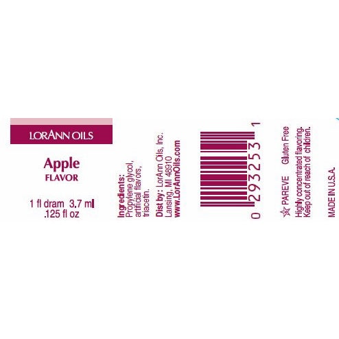 LorAnn Oils' Apple Flavor, 1 Dram (Super Strength)