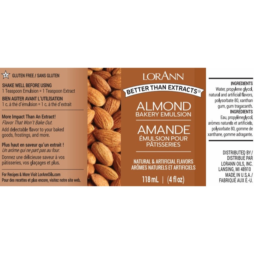 LorAnn Oils' Almond Bakery Emulsion, 4 oz.