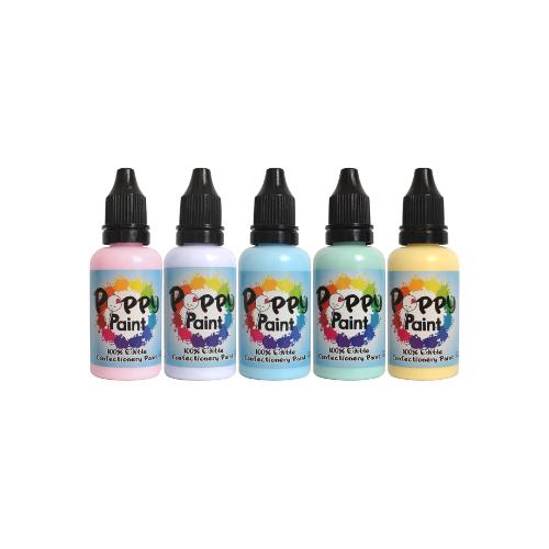 Poppy Paint Edible Paint Set - 5pc PASTEL SET, 30 mL each