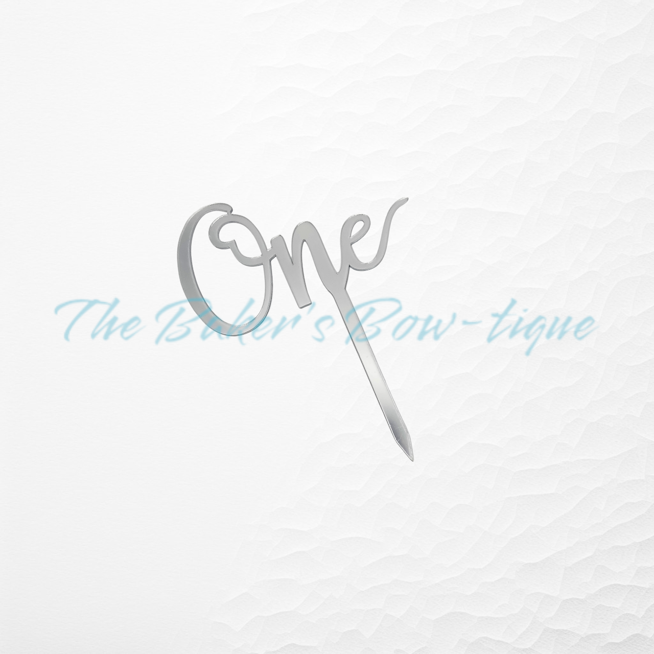 Acrylic "One" Cake Topper-SILVER - The Baker's Bow-tique