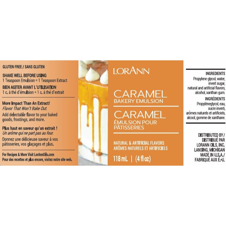 LorAnn Oils' Caramel Bakery Emulsion, 4 oz.
