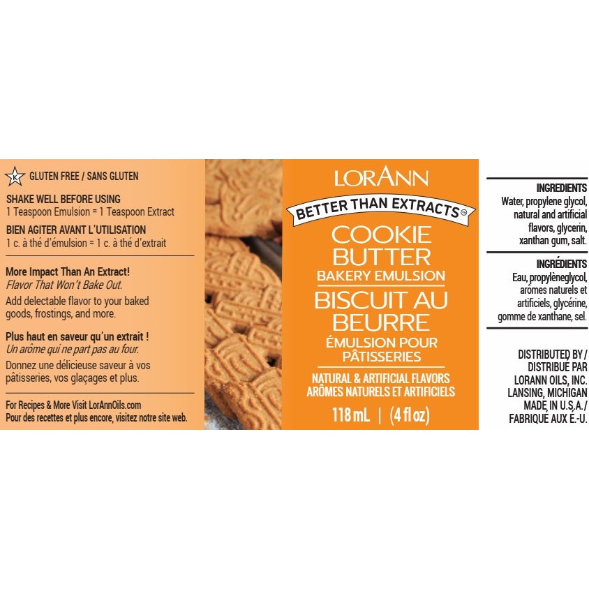 LorAnn's Oils' Cookie Butter Bakery Emulsion, 4 oz.