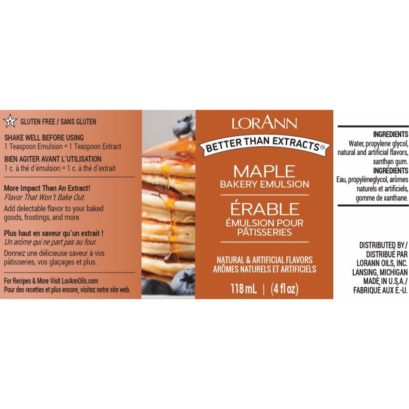LorAnn's Oils' Maple Bakery Emulsion, 4 oz.