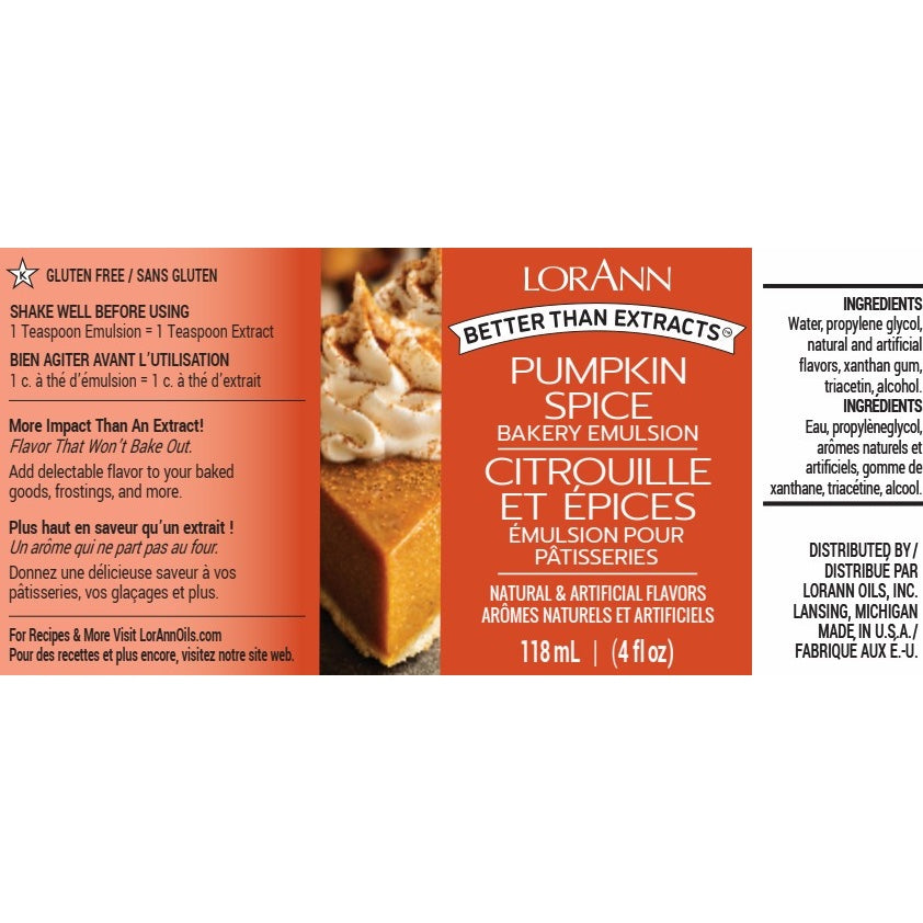 LorAnn's Oils' Pumpkin Spice Bakery Emulsion, 4 oz.