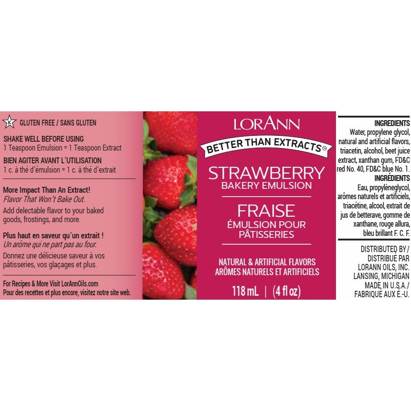 LorAnn's Oils' Strawberry Bakery Emulsion, 4 oz.