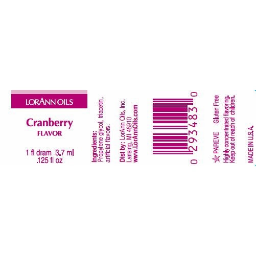 LorAnn Oils' Cranberry Flavor, 1 Dram (Super Strength)