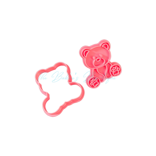 Fondant Embosser with Cutter - Teddy Bear, 2 inch