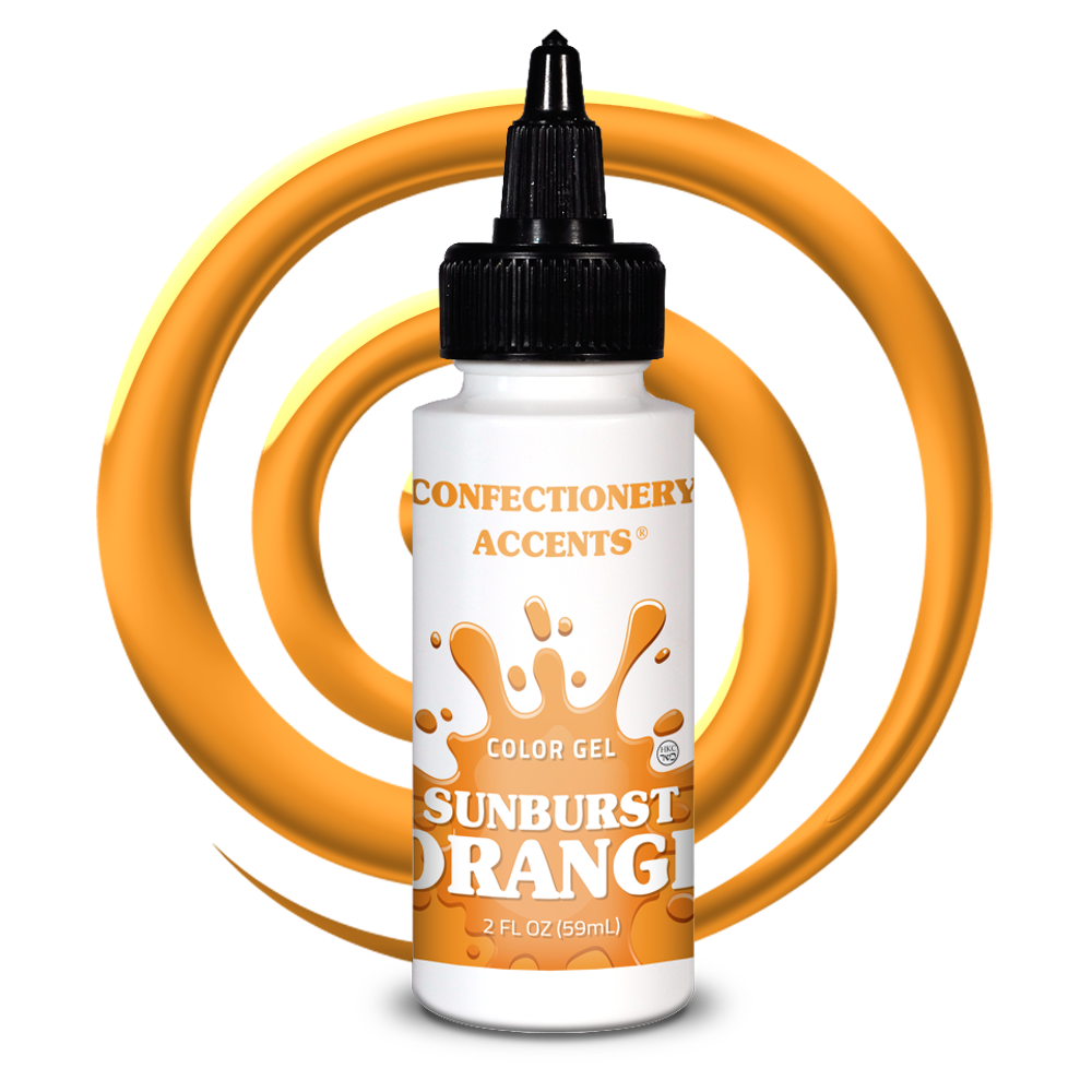 Confectionery Accents Color Gel - SUNBURST ORANGE, 2 oz.