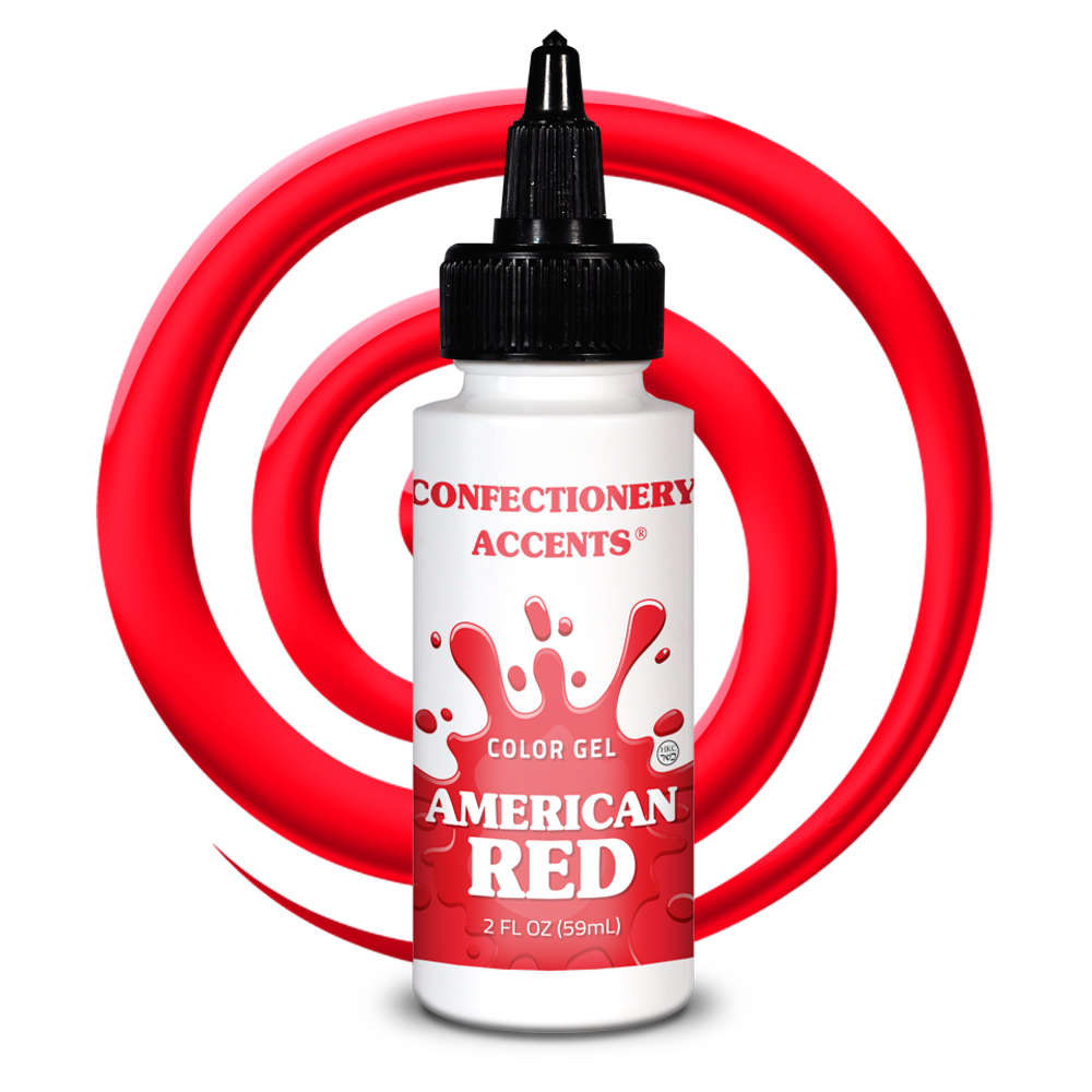 Confectionery Accents Color Gel - AMERICAN RED, 2 oz.