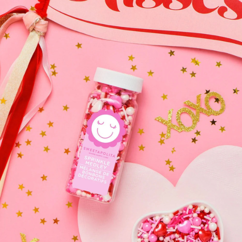 Sweetapolita - HEARTS + HUGS SPRINKLE MEDLEY, 3.5 oz.(EXPIRATION DATE OF 06/11/27)