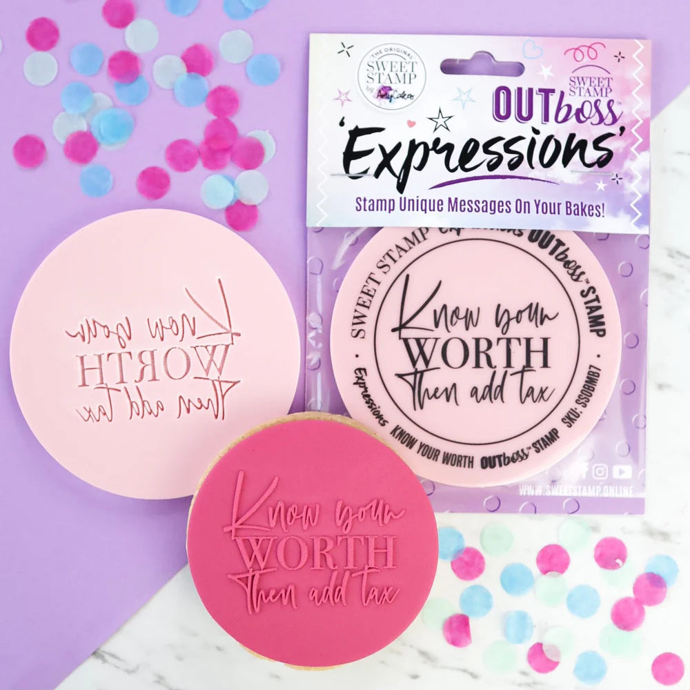 Sweet Stamp OUTboss Expressions - KNOW YOUR WORTH, Mini Size