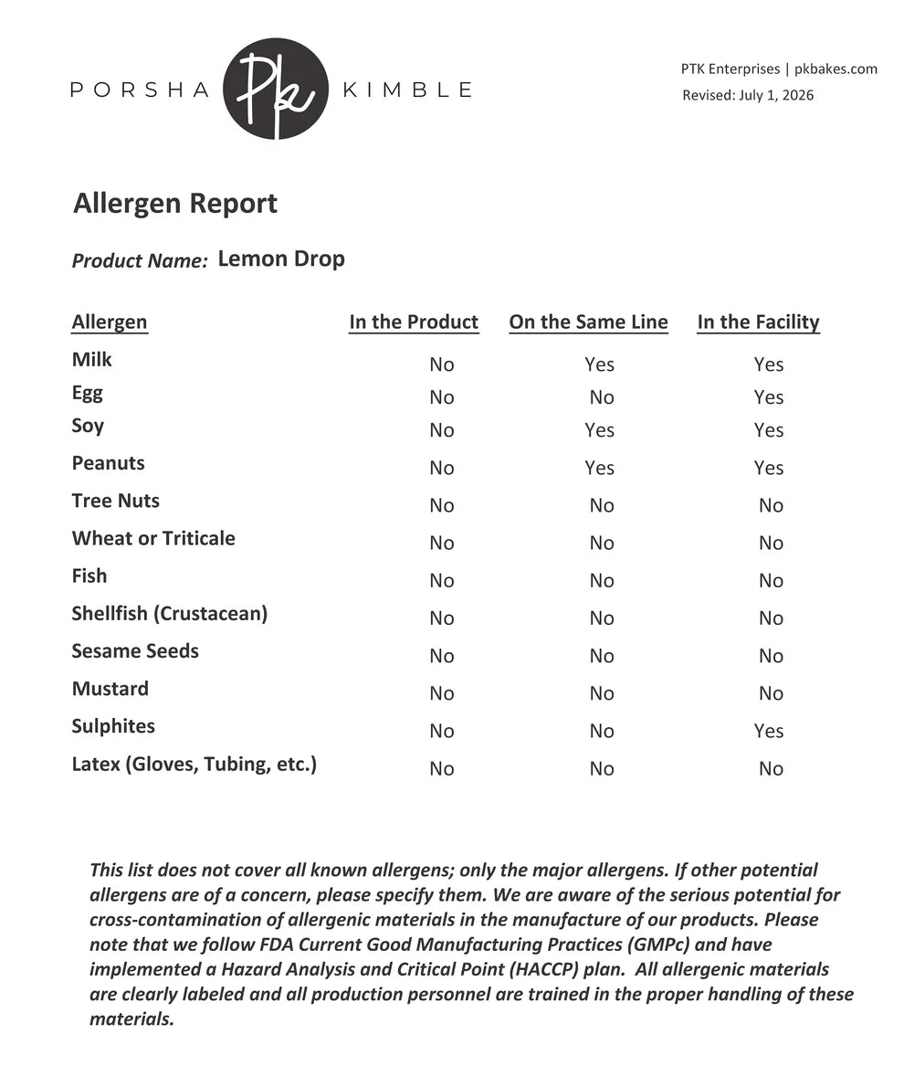 PK Elixirs - LEMON DROP, 4 oz.