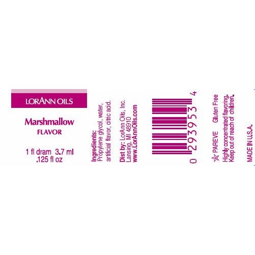 LorAnn Oils' Marshmallow Flavor, 1 Dram (Super Strength)