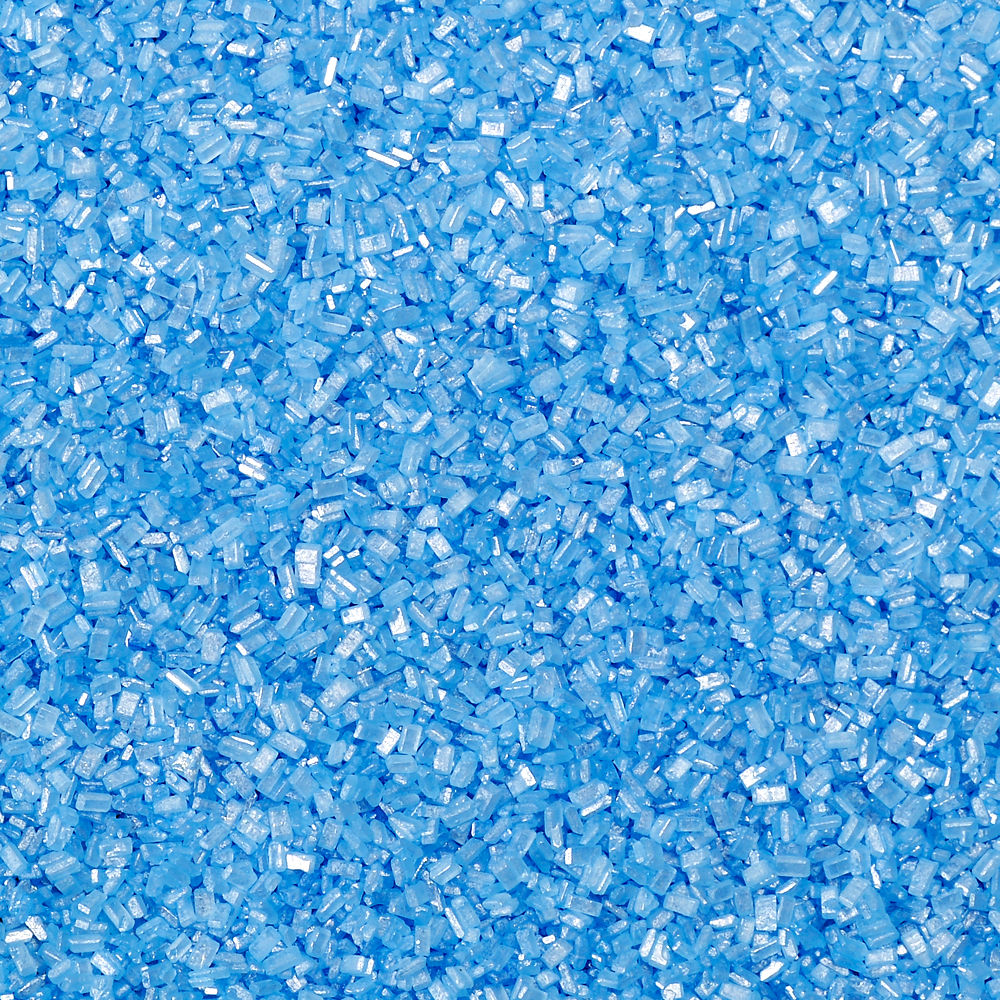 Pearlized Natural Sanding Sugar - BLUE, 5 oz.