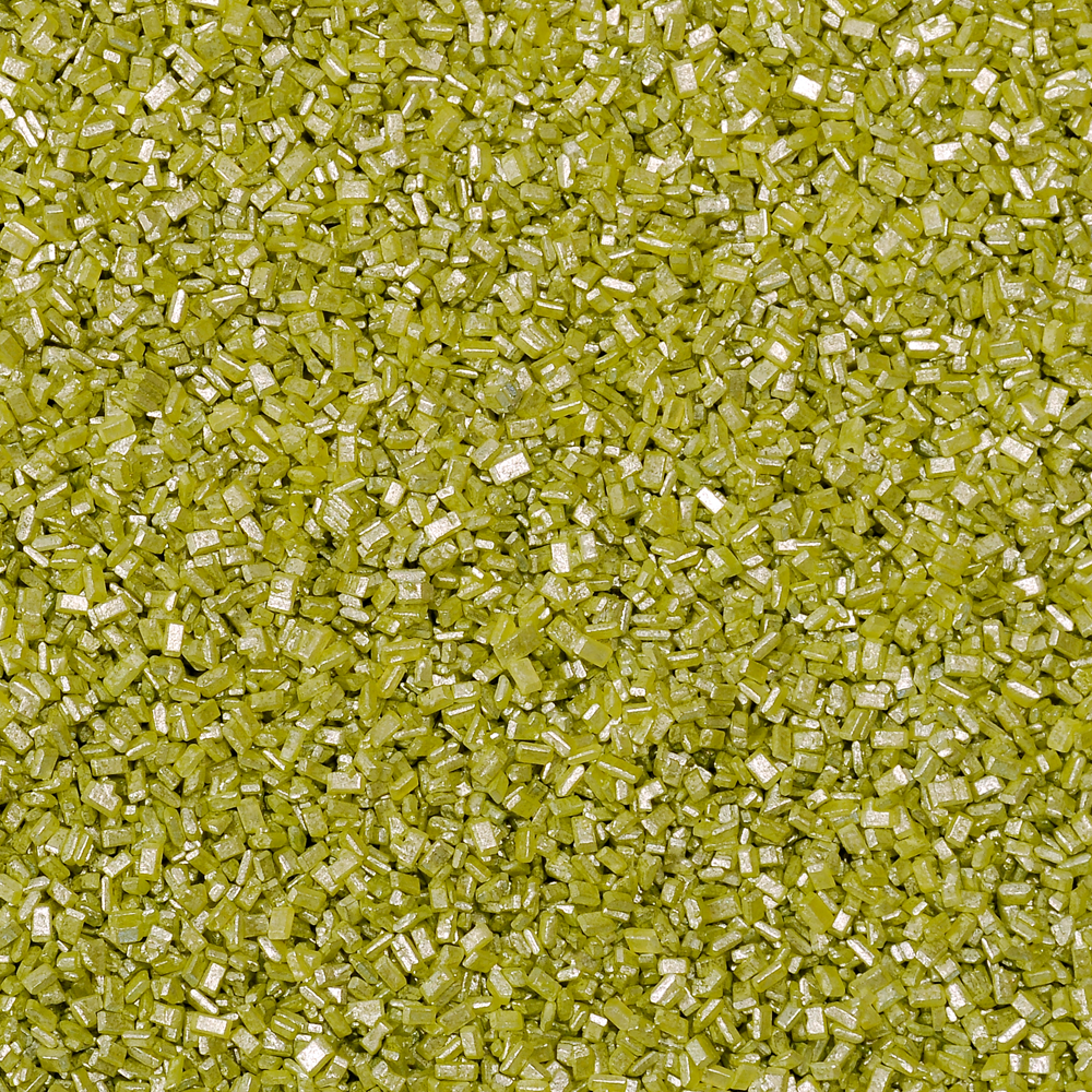 Pearlized Natural Sanding Sugar - GREEN, 5 oz.