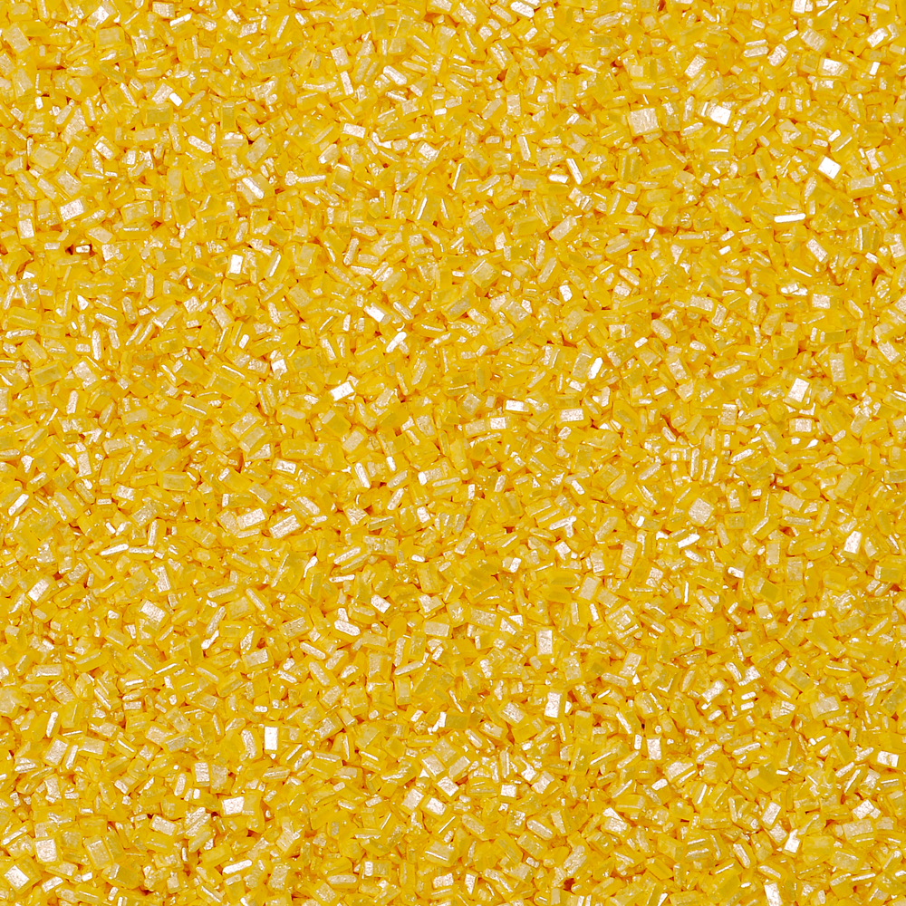 Pearlized Natural Sanding Sugar - YELLOW, 5 oz.