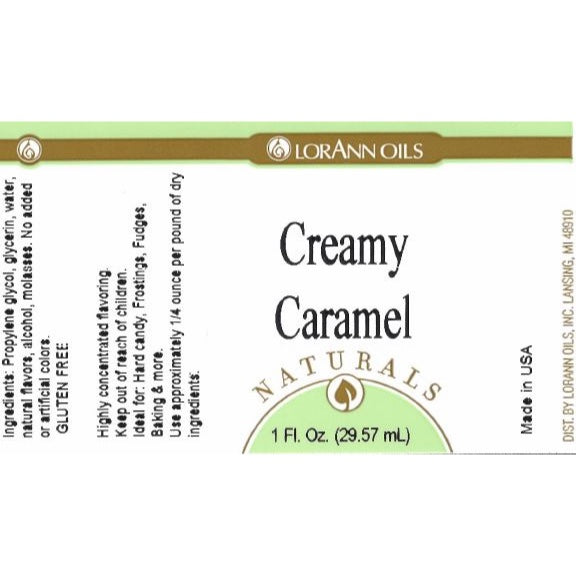 LorAnn Oils' Naturals Creamy Caramel Flavor, 1 oz.