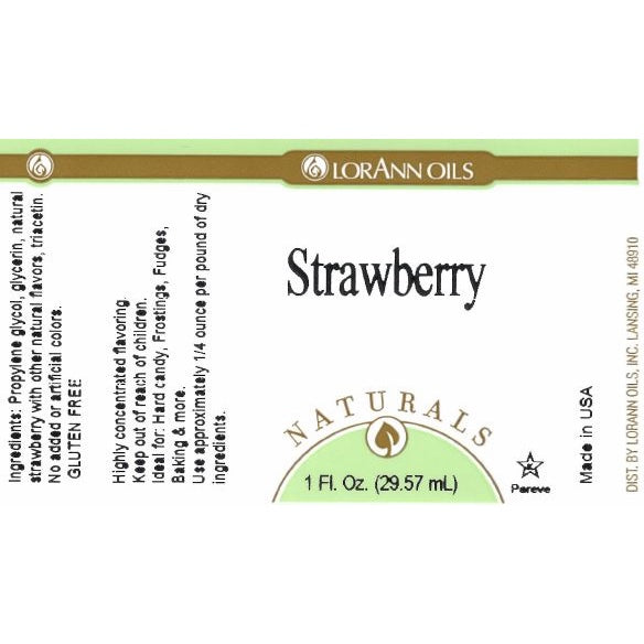 LorAnn Oils' Naturals Strawberry Flavor, 1 oz.