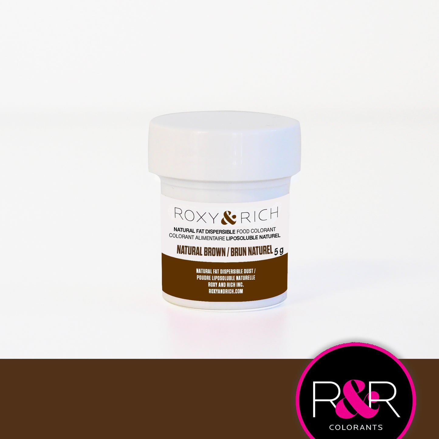 Roxy & Rich Natural Fat Dispersible Food Colorant - BROWN, 5g