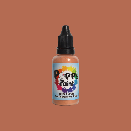 Poppy Paint Edible Paint, PEARLESCENT - ROSE GOLD, 30 mL (1 fl. oz.)