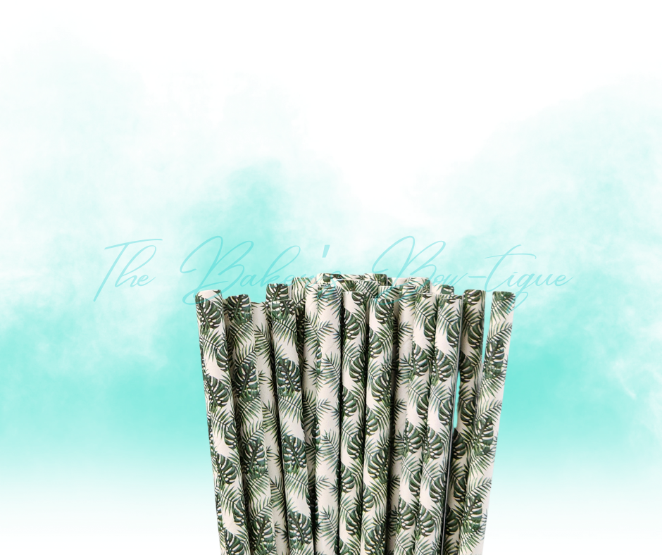 TROPICAL LEAVES Paper Straws