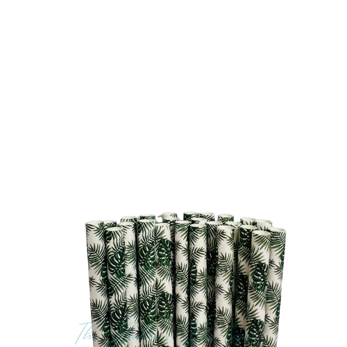 TROPICAL LEAVES Paper Straws
