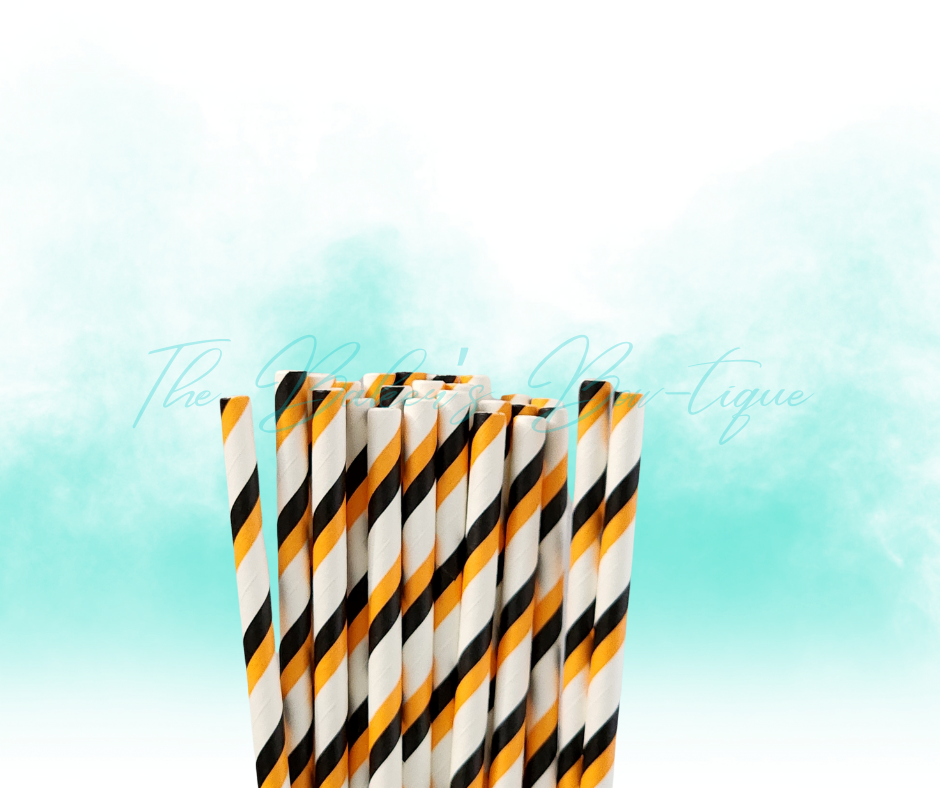 HALLOWEEN THEME-STRIPES Paper Straws