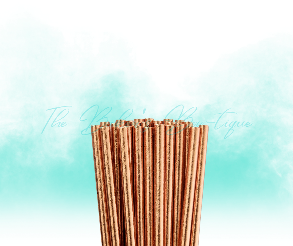 METALLIC ROSE GOLD Paper Straws