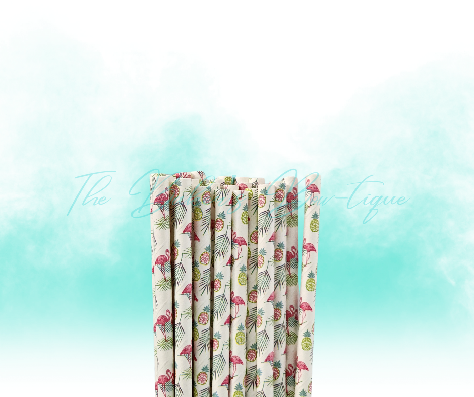FLAMINGO and PINEAPPLE Paper Straws
