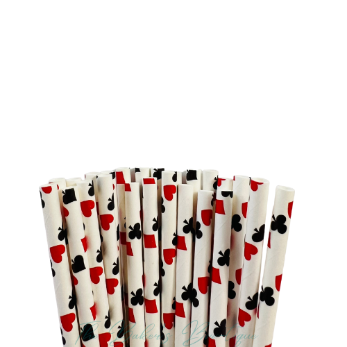 POKER Paper Straws