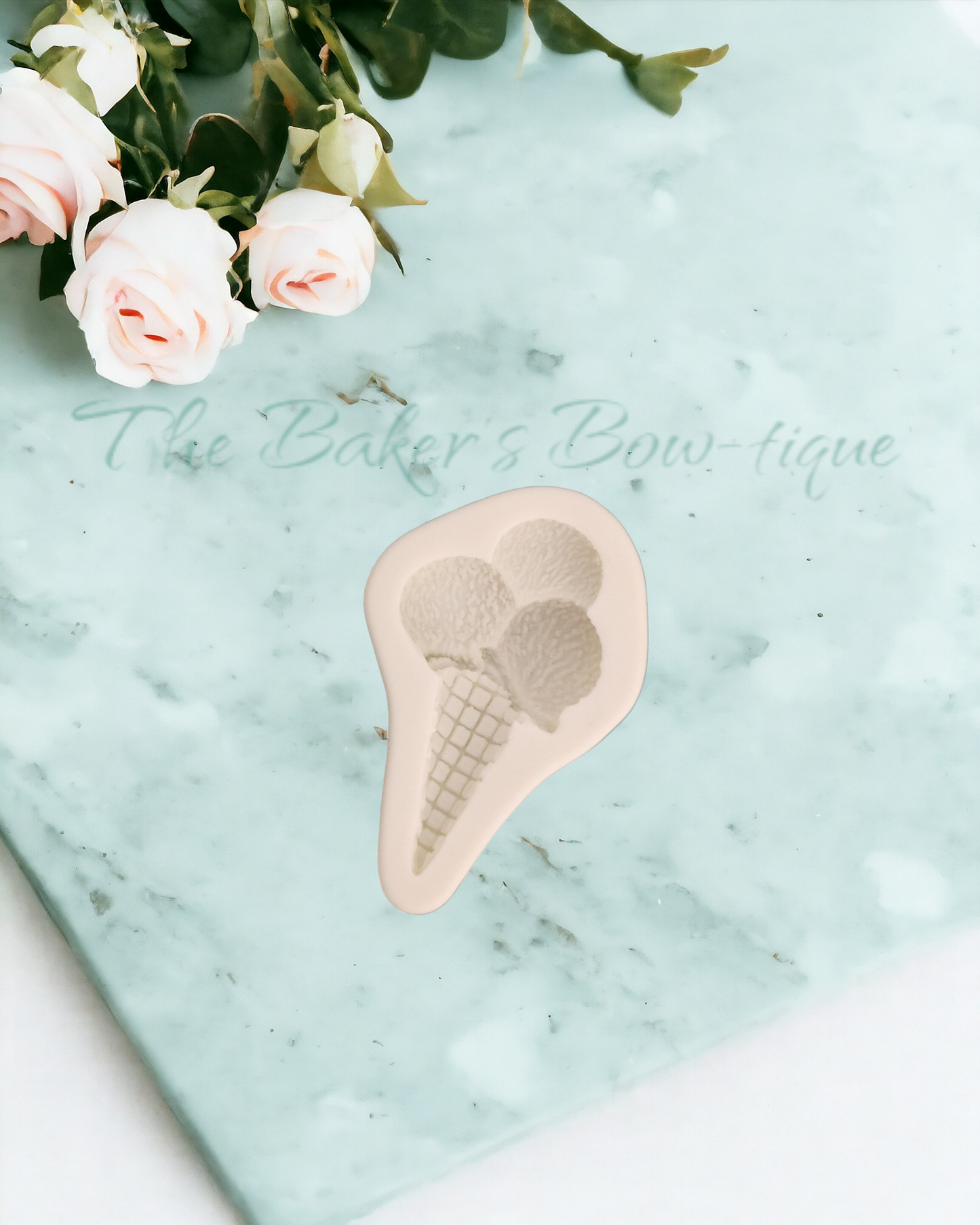 Triple Scoop Ice Cream Cone - The Baker's Bow-tique