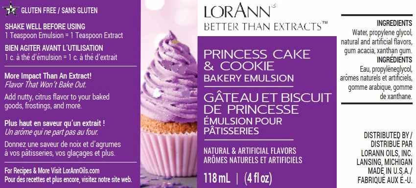 LorAnn Oils' Princess Cake & Cookie Bakery Emulsion, 4 oz.