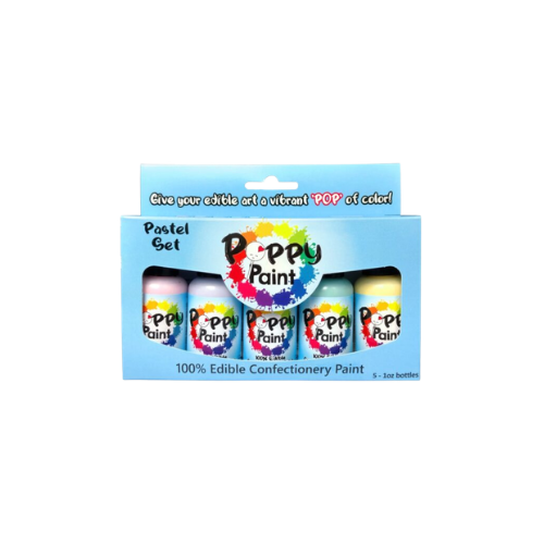 Poppy Paint Edible Paint Set - 5pc PASTEL SET, 30 mL each