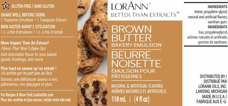 LorAnn's Oils' Brown Butter Bakery Emulsion, 4 oz.