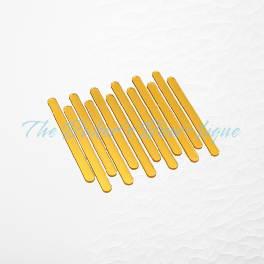 Acrylic Popsicle Sticks-Gold - The Baker's Bow-tique