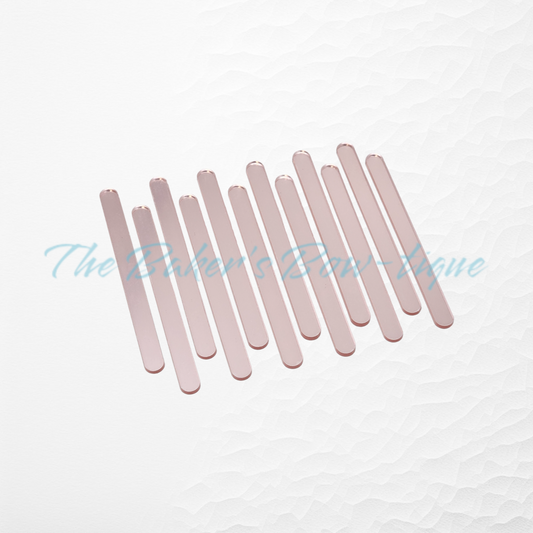 Acrylic Popsicle Sticks-Rose Gold - The Baker's Bow-tique