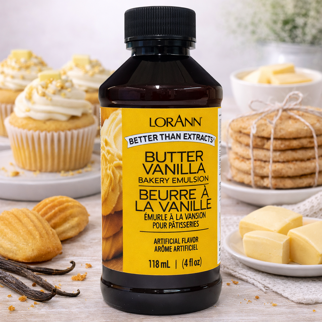 LorAnn's Oils' Butter Vanilla Emulsion, 4 oz.