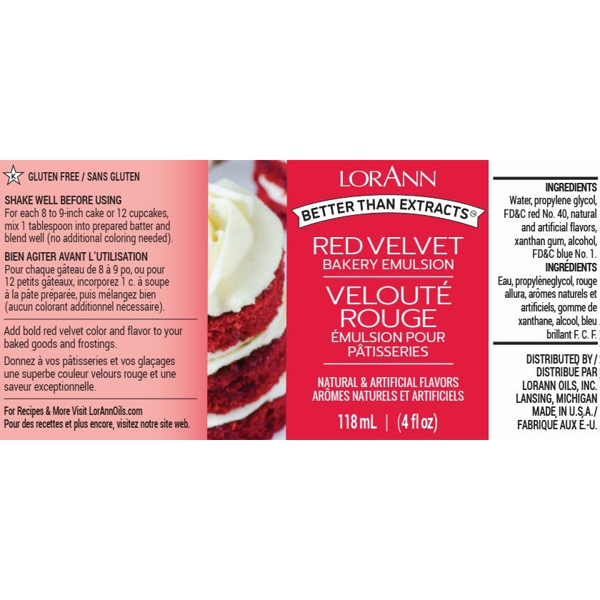 LorAnn's Oils' Red Velvet Bakery Emulsion, 4 oz.