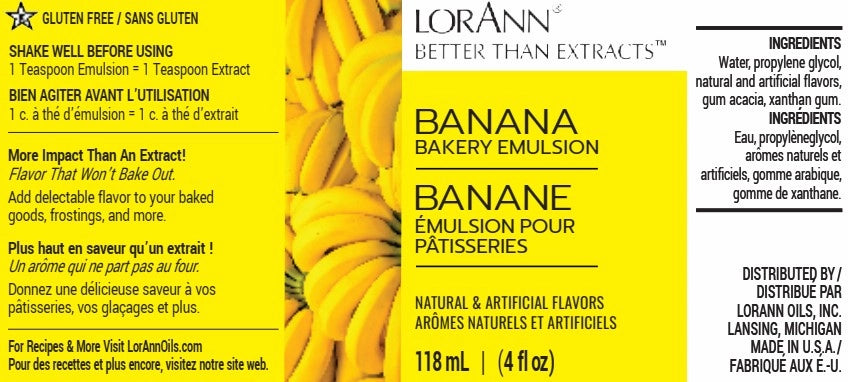 LorAnn Oils' Banana Bakery Emulsion, 4 oz.