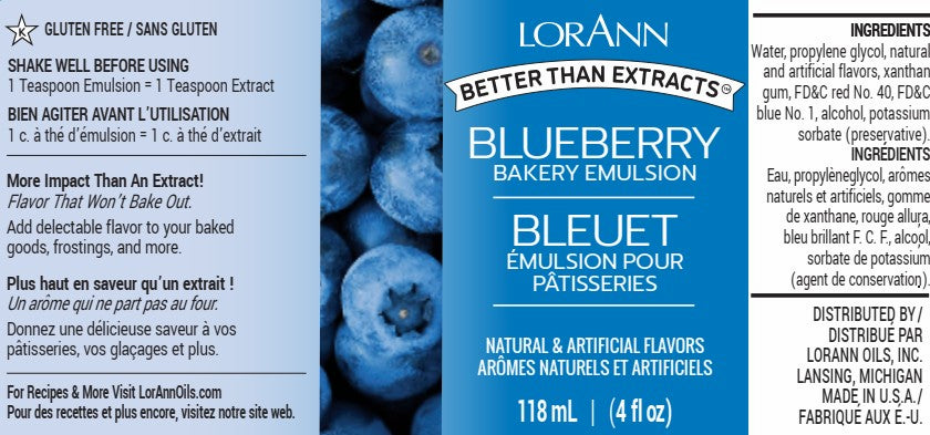 LorAnn Oils' Blueberry Bakery Emulsion, 4 oz.