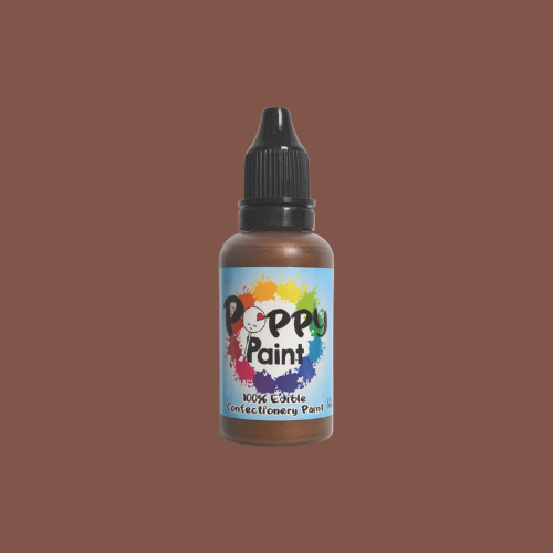 Poppy Paint Edible Paint, PEARLESCENT - BRONZE, 30 mL (1 fl. oz.)