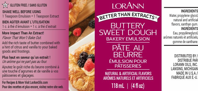 LorAnn Oils' Buttery Sweet Dough Bakery Emulsion, 4 oz.