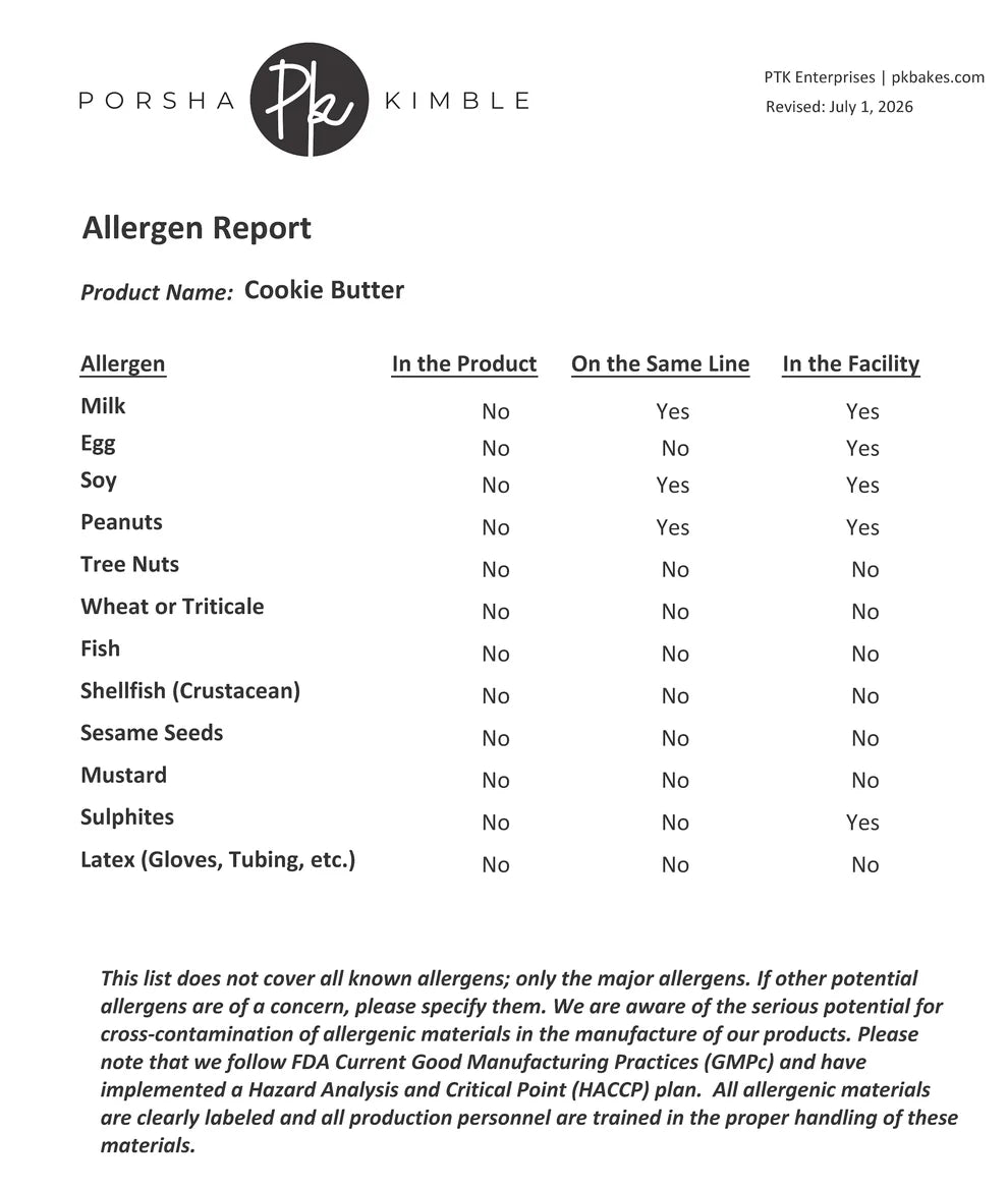 PK Elixirs - COOKIE BUTTER, 4 oz.