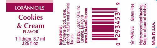 LorAnn Oils' Cookies & Cream Flavor, 1 Dram (Super Strength)