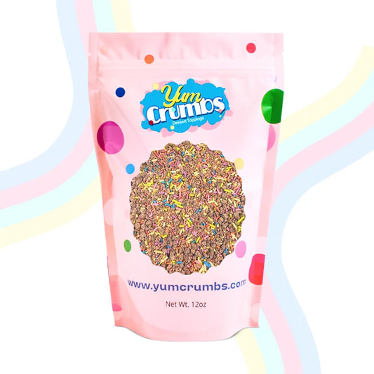 Yum Crumbs Dessert Topping - COSMIC BROWNIE DYE FREE, 12 oz.