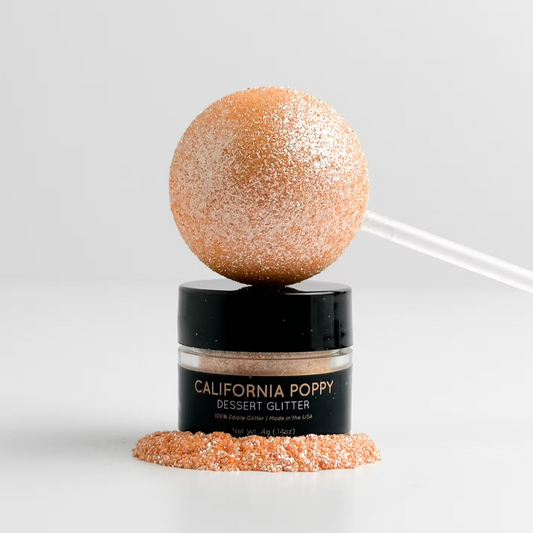 Shine Edible Dessert Glitter - CALIFORNIA POPPY, 4g