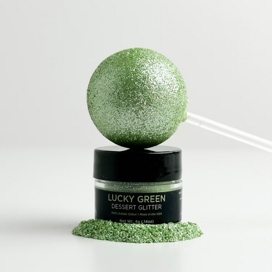 Shine Edible Dessert Glitter - LUCKY GREEN, 4g