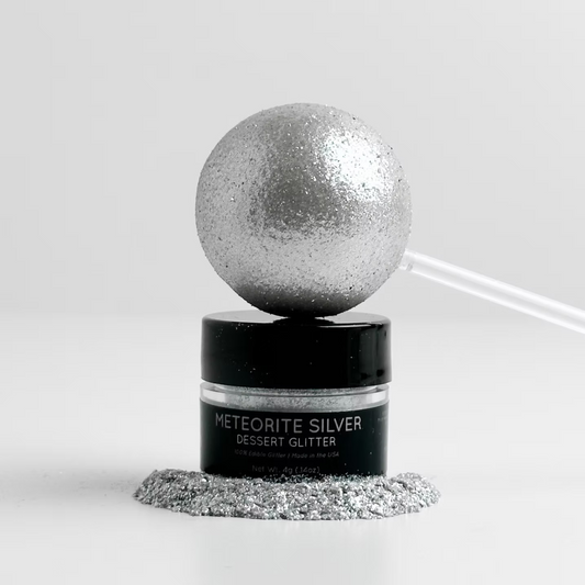 Shine Edible Dessert Glitter - METEORITE SILVER, 4g