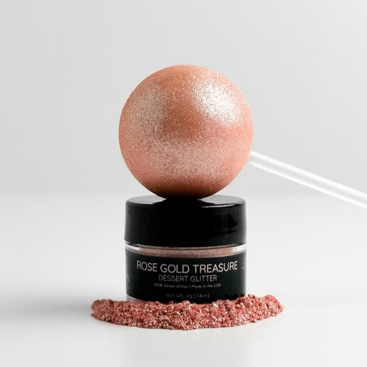 Shine Edible Dessert Glitter - ROSE GOLD TREASURE, 4g