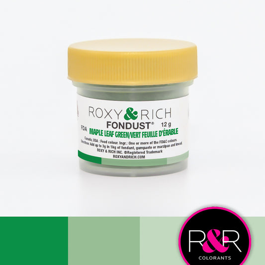 Roxy & Rich FONDUST Food Coloring - MAPLE LEAF GREEN, 12g